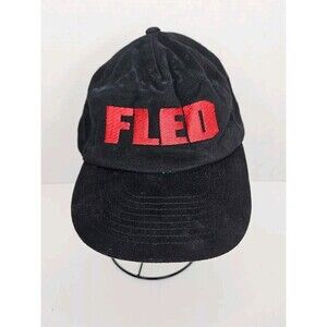 Vintage 1996 FLED Promo Snapback Hat Black Cap GOTTA FLED Mohr's Red Embroidered